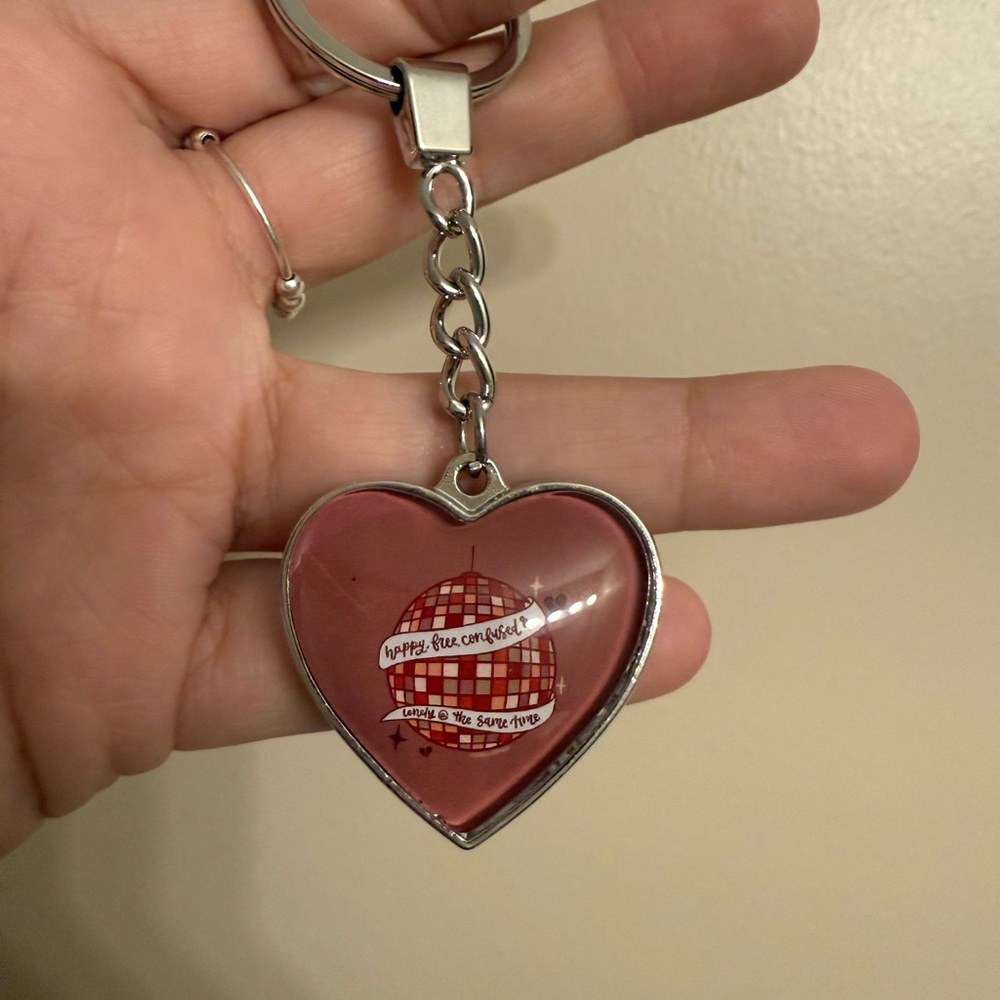 Heart-Shaped Red Keychain - 5 for $25